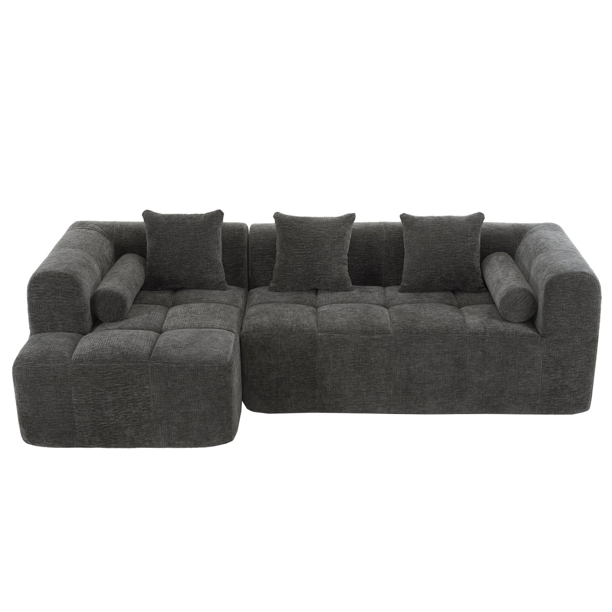 American Design Collection Anthony & Home signature chenille modular sectional sofa with deep seating and plush cushions.