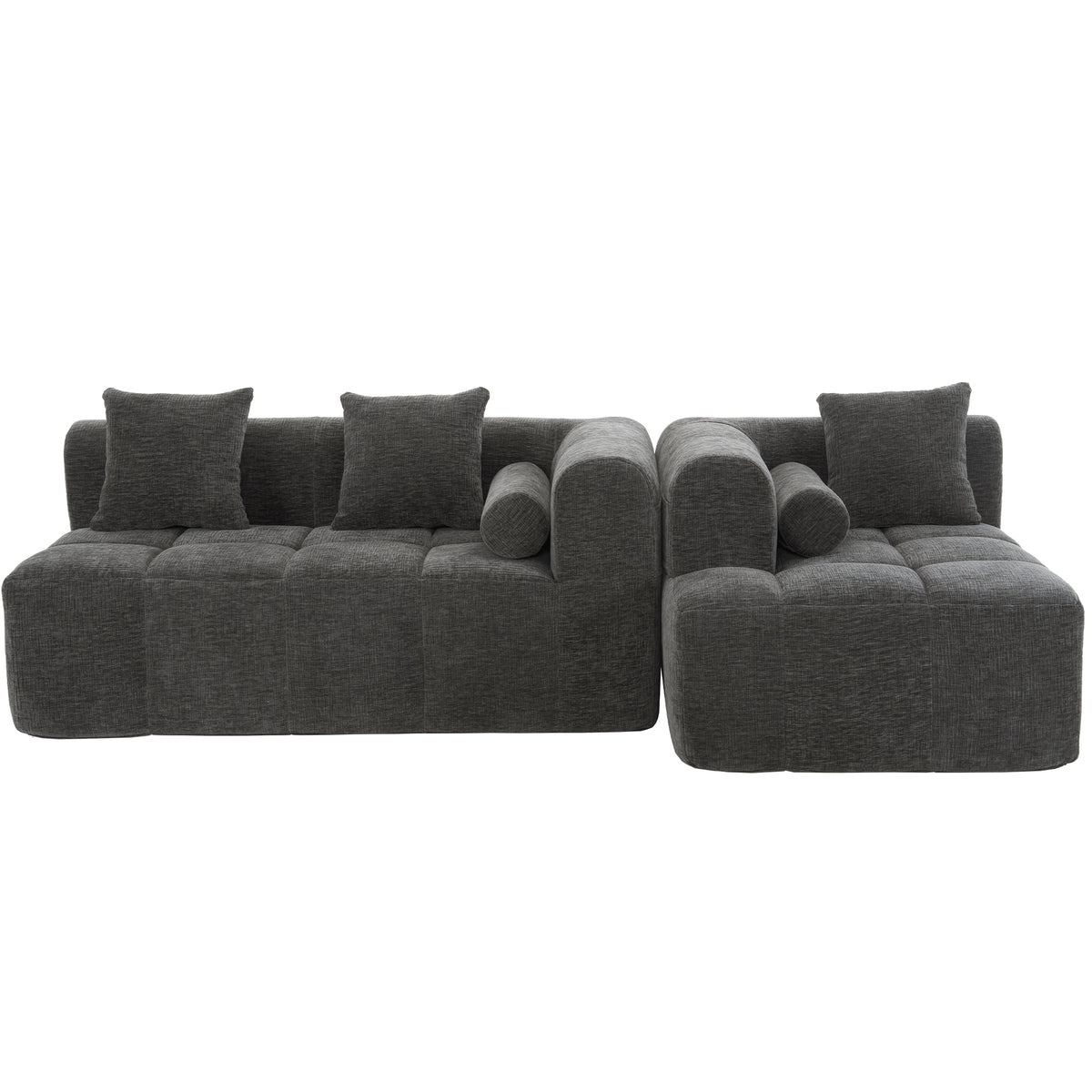 Anthony & Home Signature Chenille Modular Sectional Sofa with deep seating, American Design Collection, plush and comfortable living room furniture