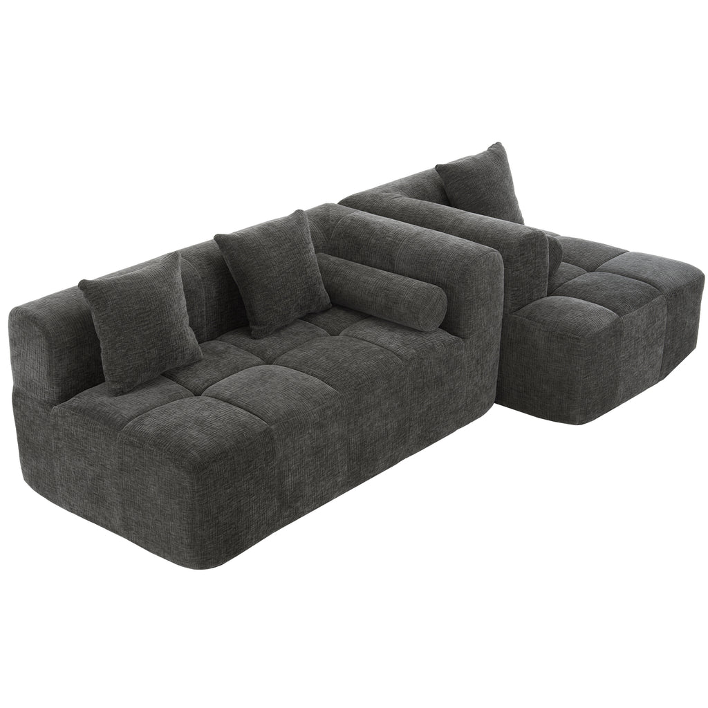 American Design Collection Anthony & Home signature chenille sectional sofa with deep seating, modular design and plush upholstery.