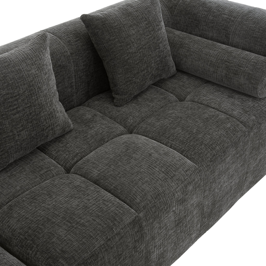 Anthony & Home American Design Collection Signature Chenille Modular Sectional Sofa with deep seating in a modern living room setting.