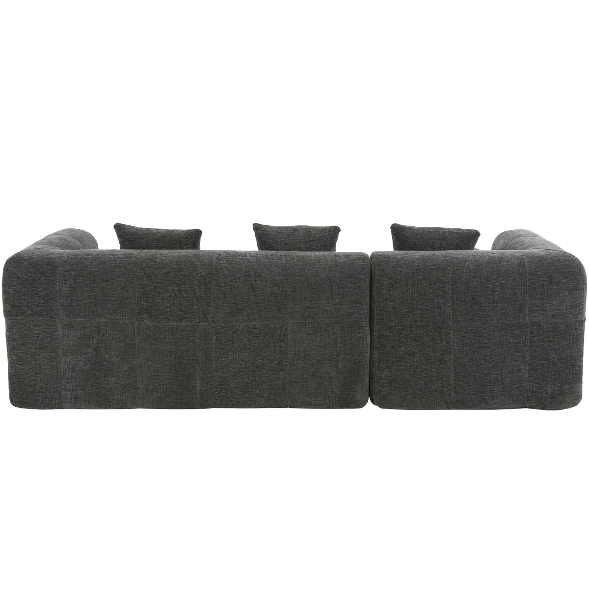 American Design Collection Anthony & Home signature chenille modular sectional sofa with deep seating, shown in a modern living room setting.