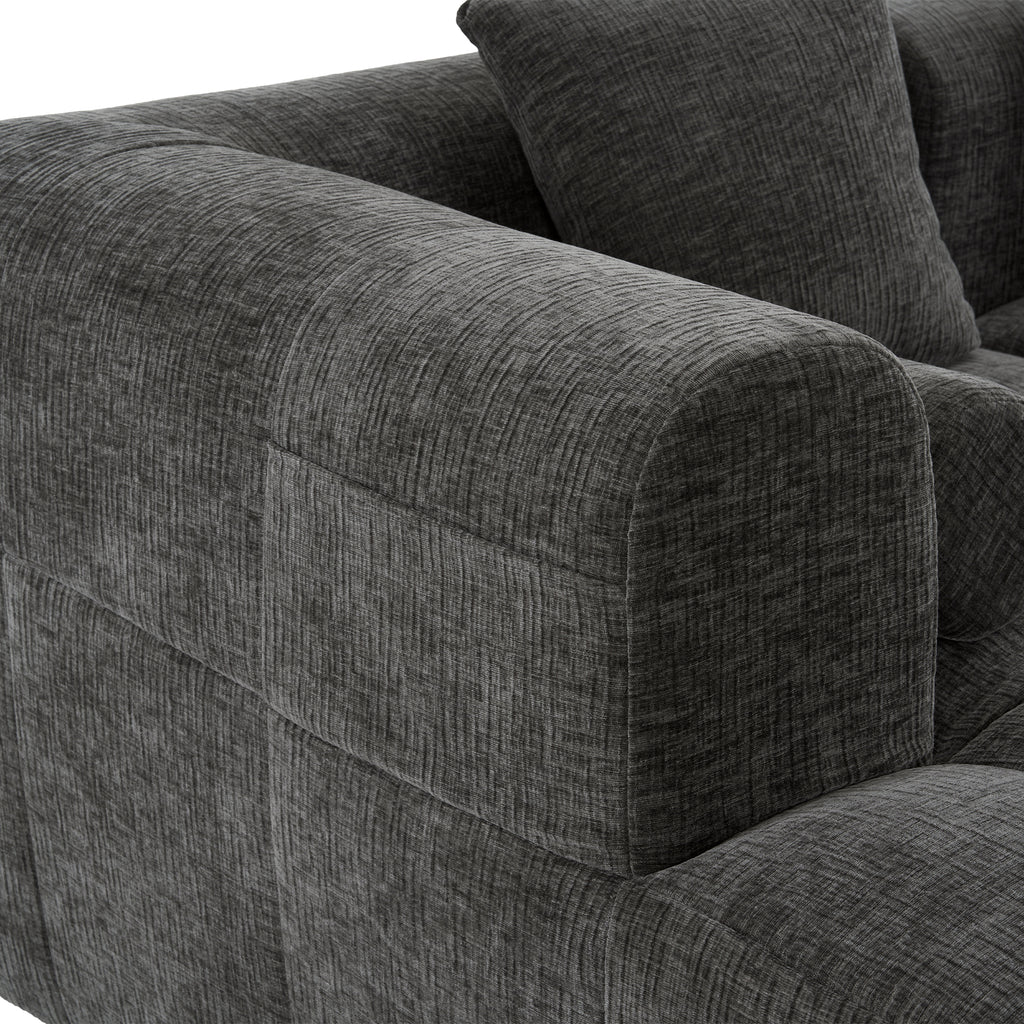 American Design Collection Signature Chenille Modular Sectional Sofa by Anthony & Home, featuring deep, plush seating and modern style.