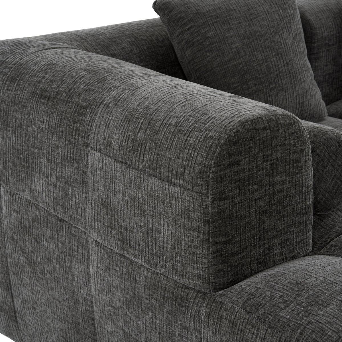 American Design Collection Signature Chenille Modular Sectional Sofa by Anthony & Home, featuring deep, plush seating and modern style.