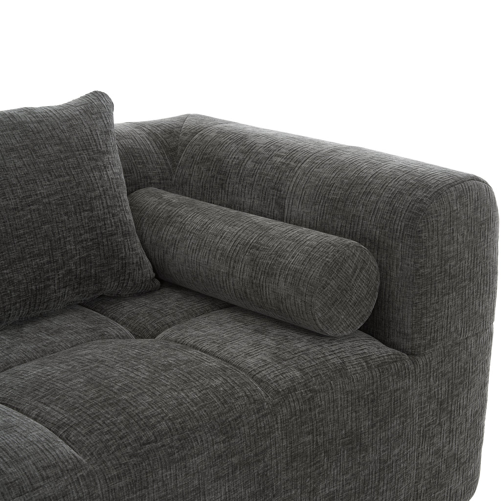 American Design Collection Anthony & Home signature chenille modular sectional sofa with deep seating, shown in a cozy living room setting.