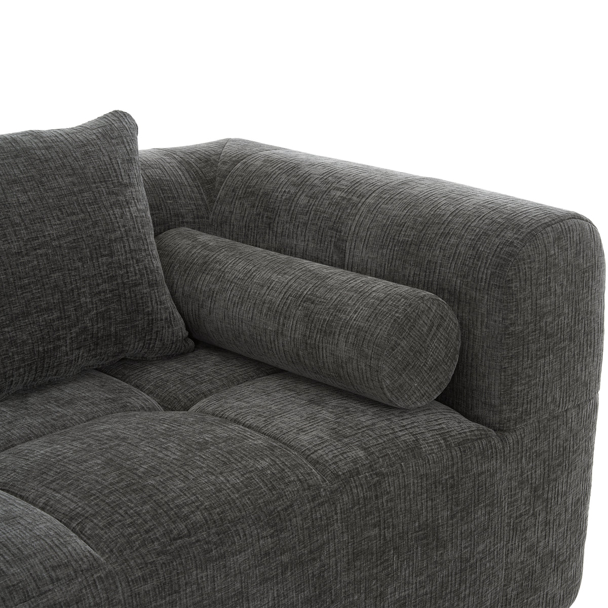 American Design Collection Anthony & Home signature chenille modular sectional sofa with deep seating, shown in a cozy living room setting.