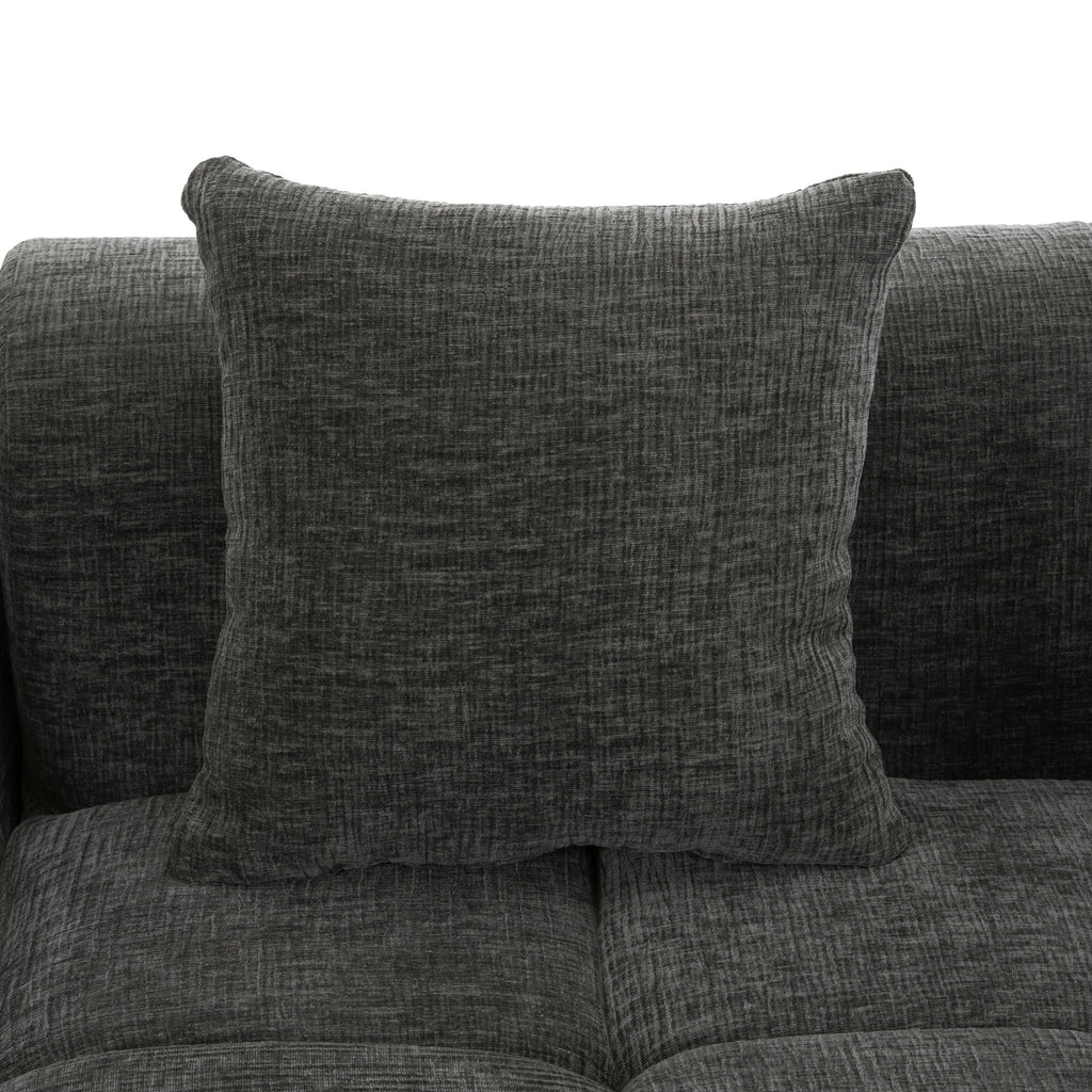 Anthony & Home American Design Collection Signature Chenille Modular Sectional Sofa with deep seating, shown in a modern living room setting.