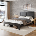 Antique Black Studio Platform King Bed Frame by Anthony & Home with sleek, modern design and sturdy wood construction.