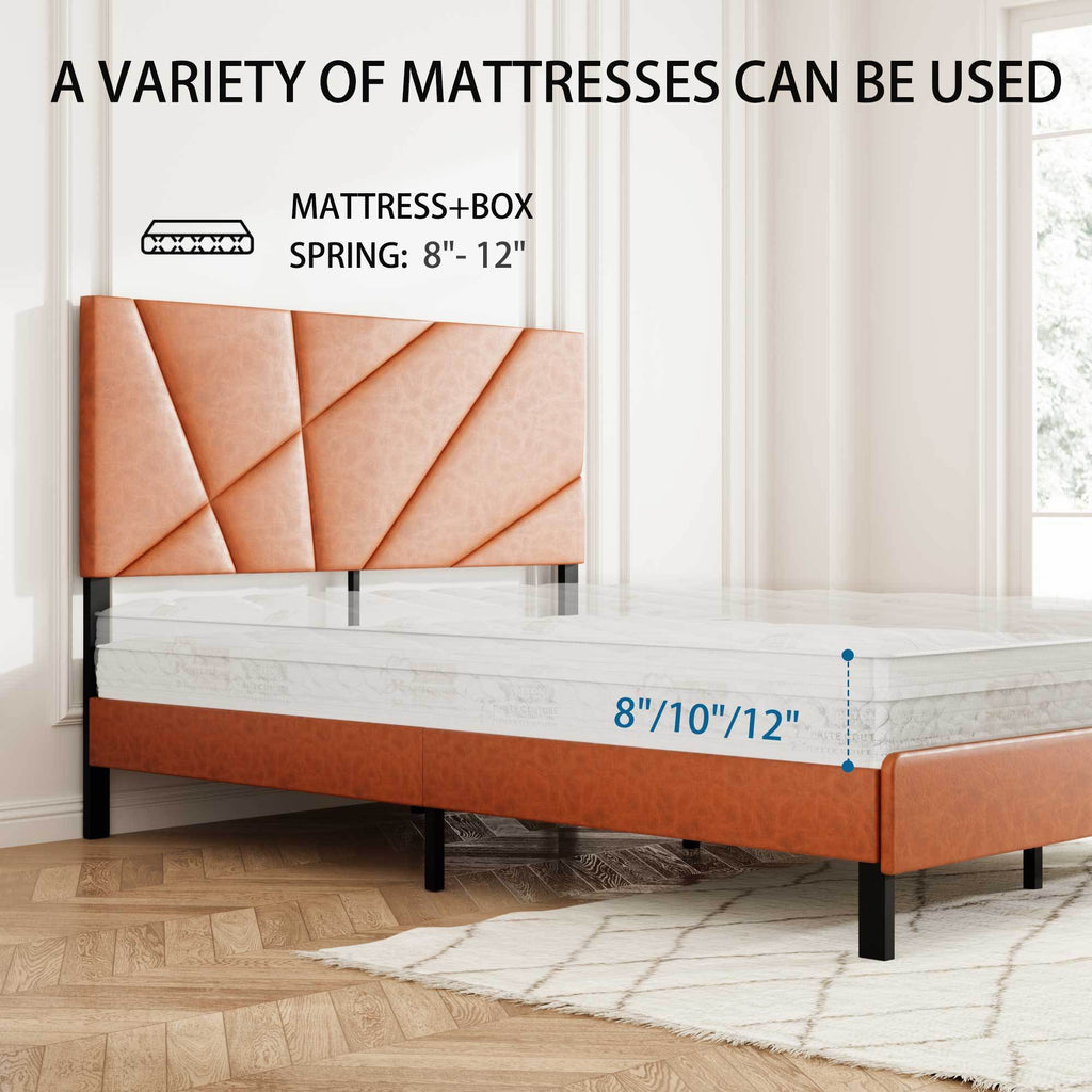 Antique brown metal full-size bed frame with built-in storage drawers from Anthony & Home showing the bed's headboard and storage compartments.