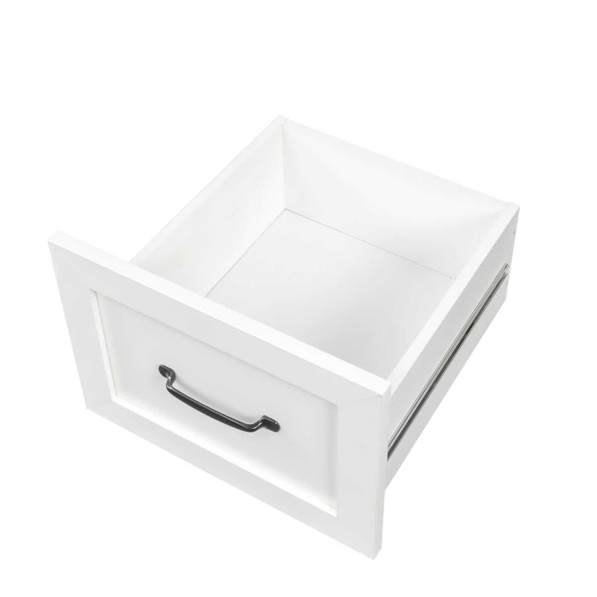 Antiqued white desk with hutch from Anthony & Home featuring vintage-style wooden workspace and storage.