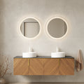 Arai 60-inch floating vanity by Anthony & Home with black sintered stone countertop and sleek modern design.