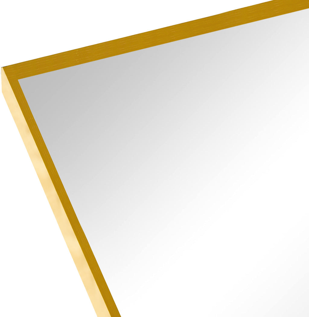 Arched gold metal mirror from Anthony & Home Classic Collection, featuring a sleek, elegant design with a reflective surface.