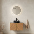 Anthony & Home Aria Collection wall-mount bath vanity with sleek design and sintered stone countertop.