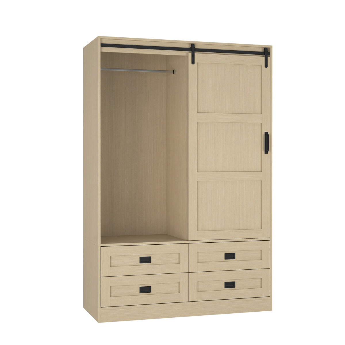 Anthony & Home Atelier Collection armoire with wooden doors and sleek design, showcasing a modern storage solution.