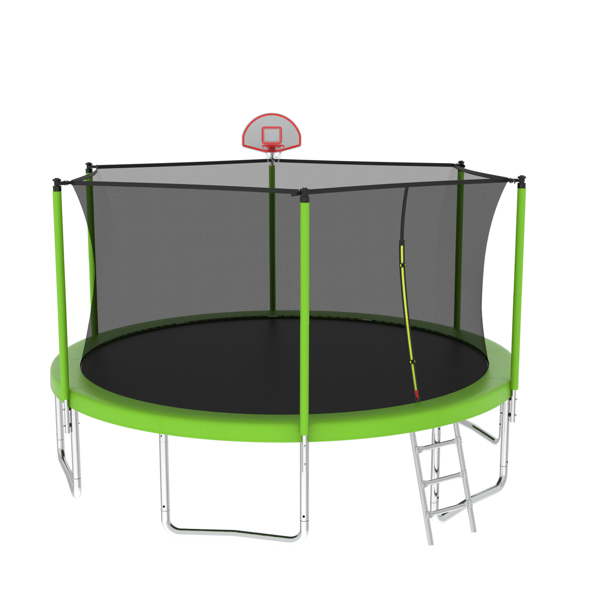 Anthony & Home 14-foot trampoline with galvanized steel frame and safety net, showing the sturdy frame and jumping surface.