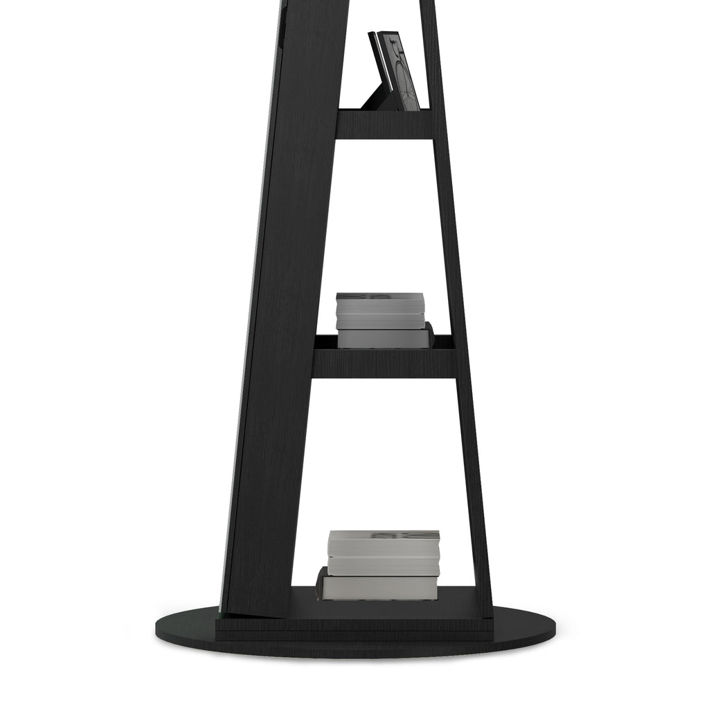 Anthony & Home Atelier 360-degree rotating jewelry cabinet with HD mirror, showcasing its elegant design and spacious interior.