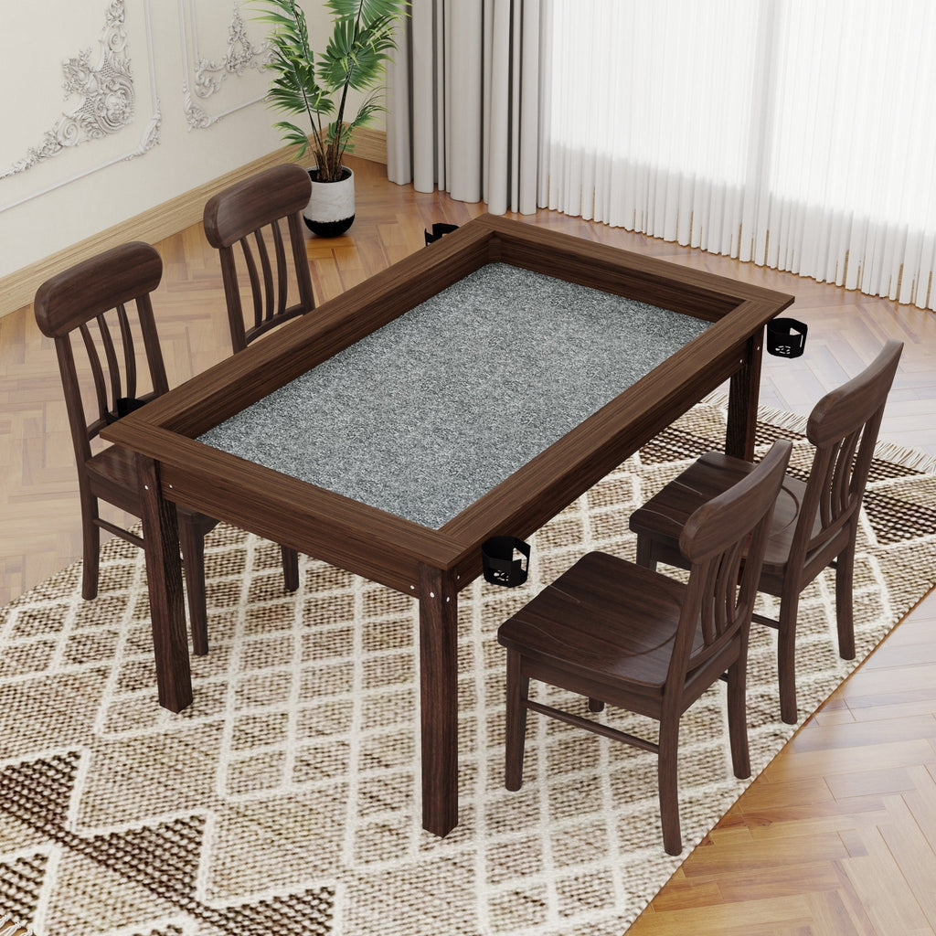 Anthony & Home Atelier Board Game Table with wooden surface and sturdy legs, perfect for family game nights and gatherings
