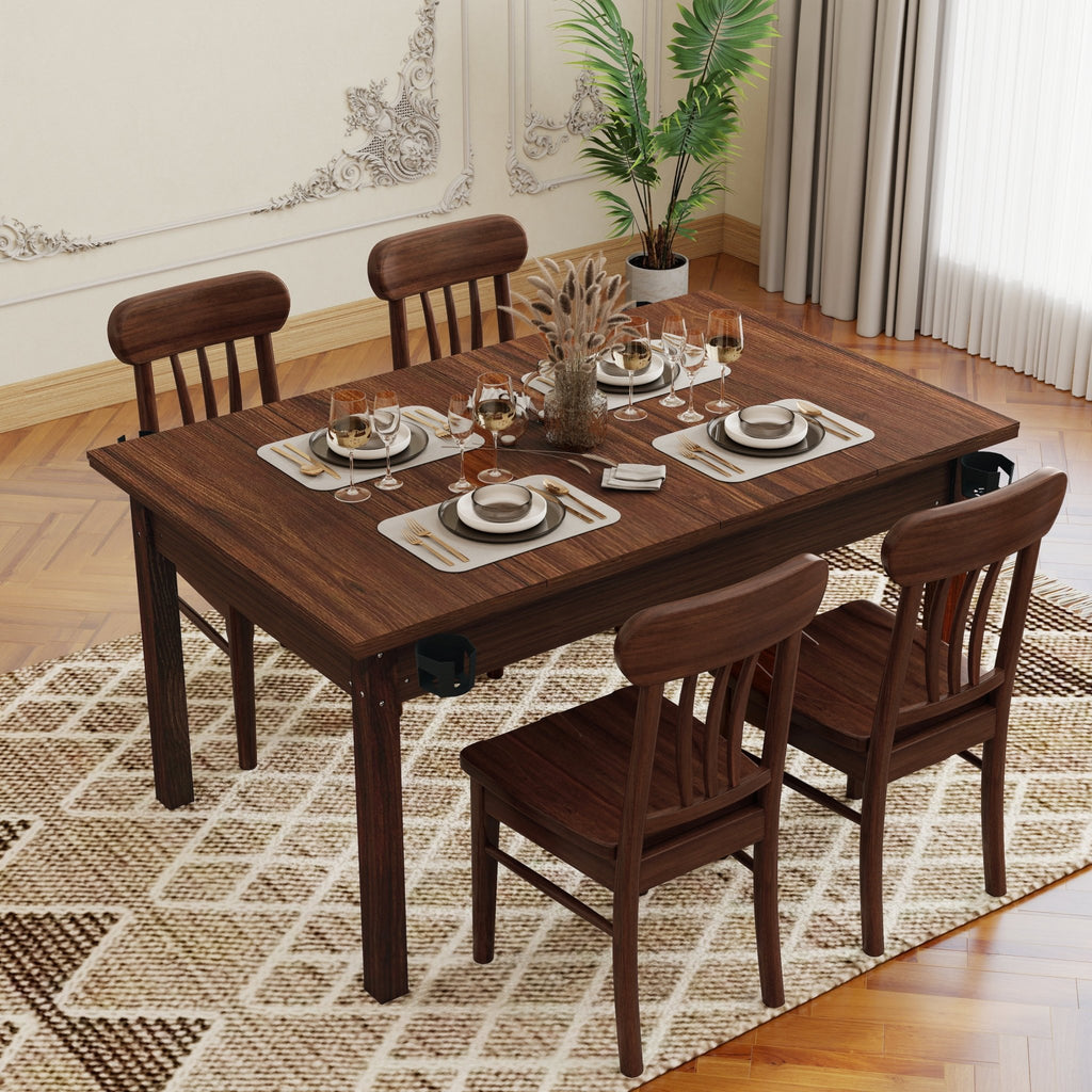 Anthony & Home Atelier Board Game Table with a sleek wooden surface, designed for game nights and social gatherings.