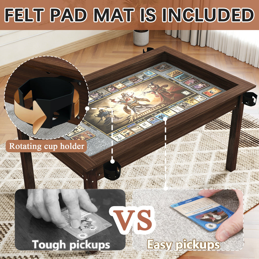 Anthony & Home Atelier Board Game Table with sleek wooden surface and sturdy legs for family game nights and entertainment.