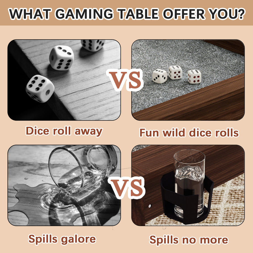 Anthony & Home Atelier Board Game Table with wooden surface and built-in game storage, ideal for family game nights.