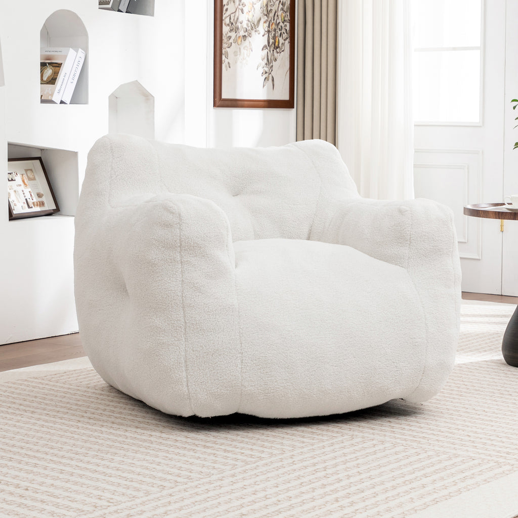 Anthony & Home Atelier Collection foam-filled bean bag chair with armrests, perfect for living room or bedroom seating.