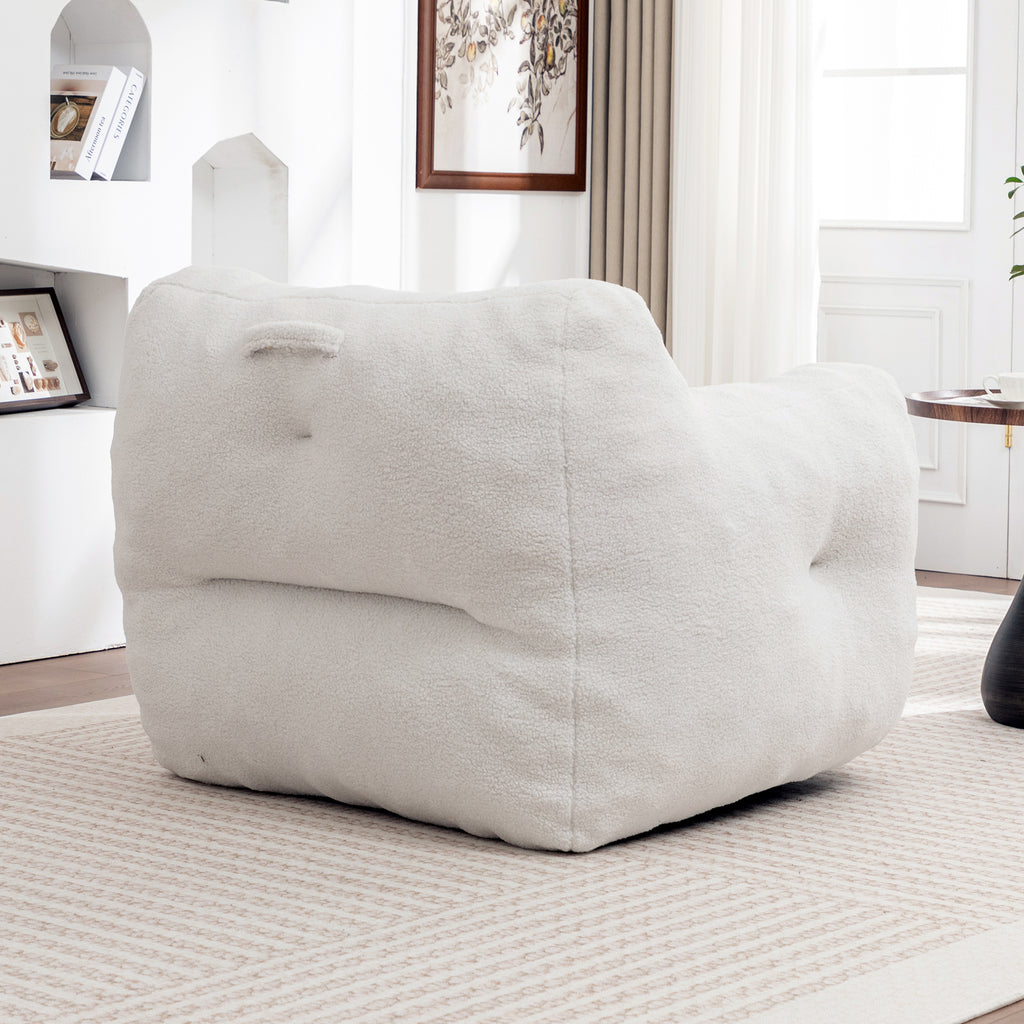 Anthony & Home Atelier Collection foam-filled bean bag chair with armrests, perfect for living room or bedroom relaxation.