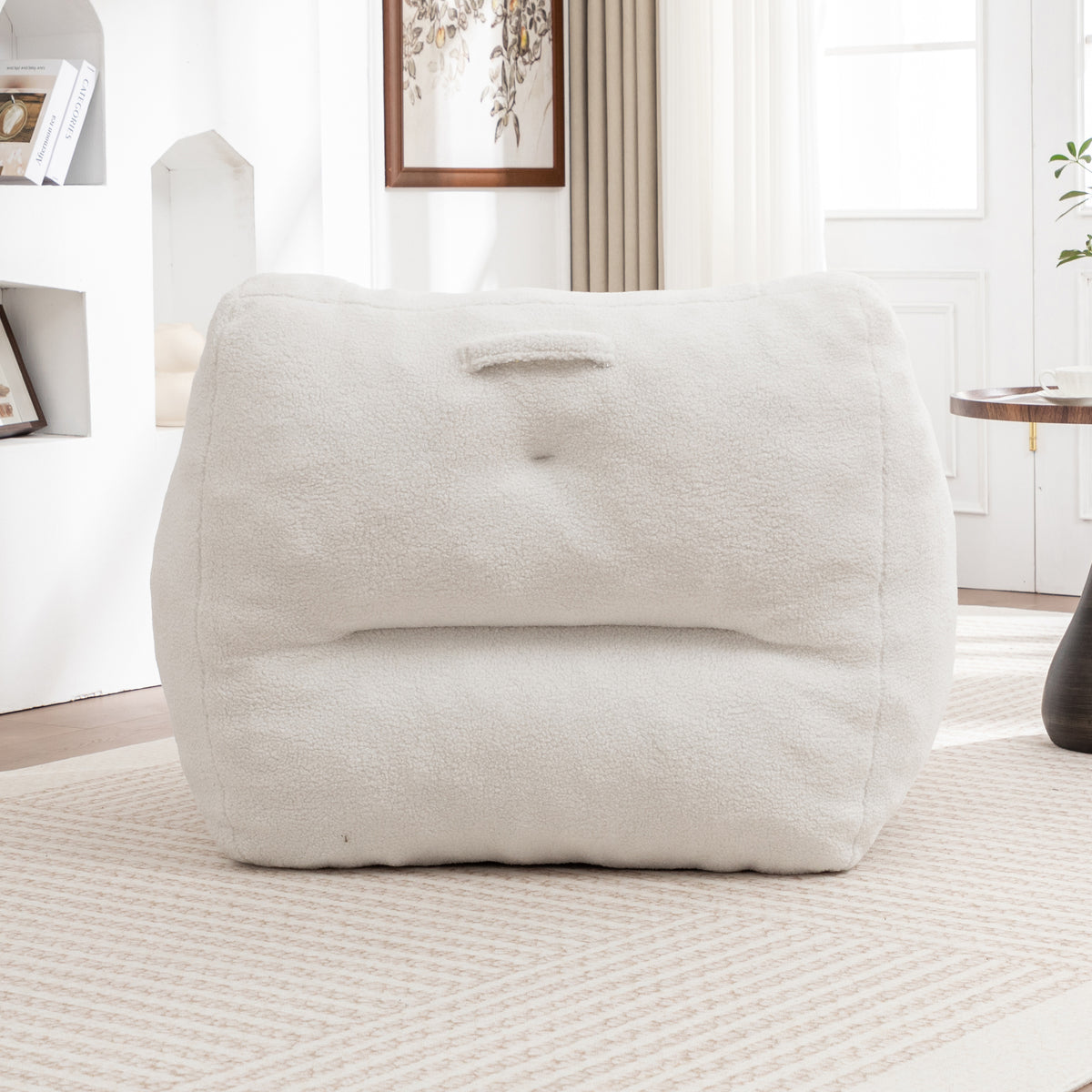 Anthony & Home Atelier Collection foam-filled bean bag chair with armrests, perfect for living room or bedroom seating.