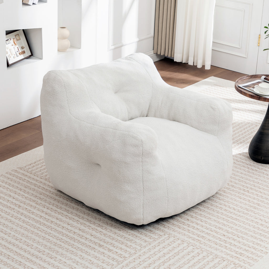 Anthony & Home foam-filled bean bag chair with armrests, ideal for living room and bedroom relaxation.