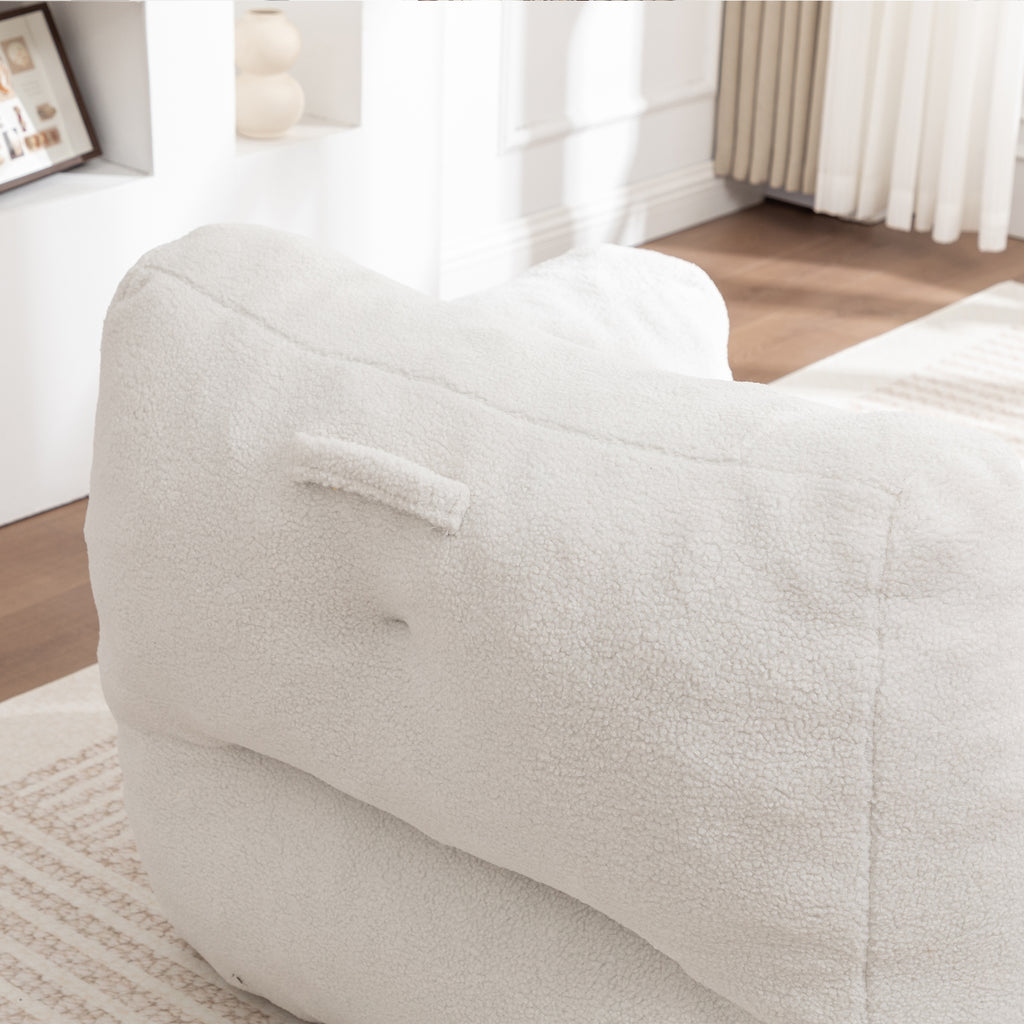 Anthony & Home Atelier Collection foam-filled bean bag chair with armrests, perfect for living room or bedroom comfort.