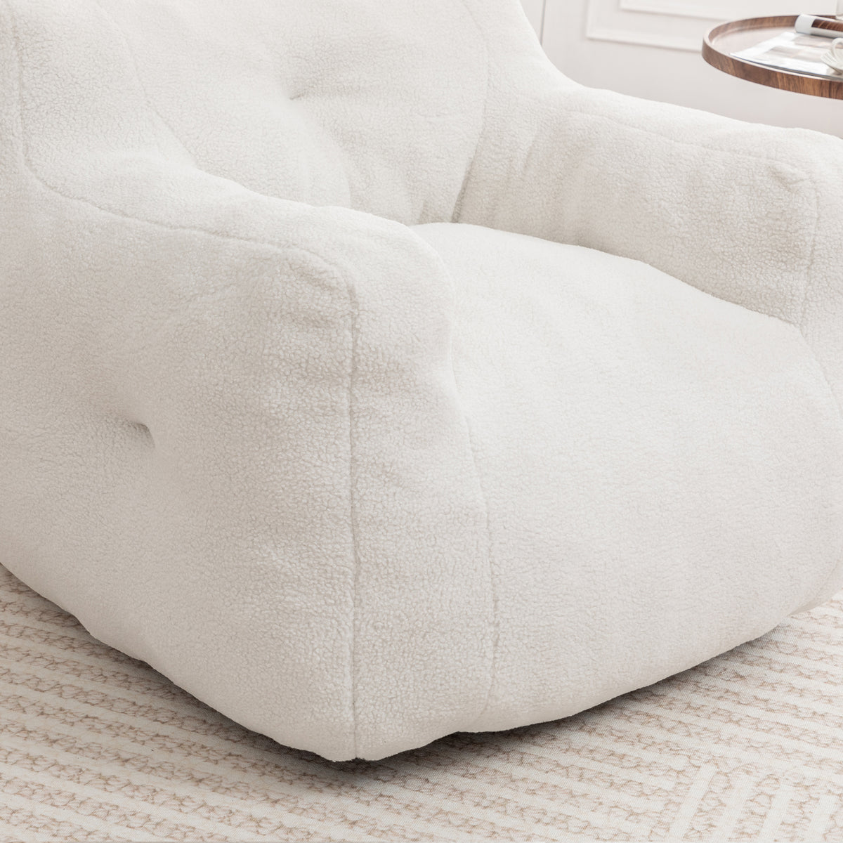 Anthony & Home foam-filled bean bag chair with armrests, perfect for living room or bedroom relaxation.