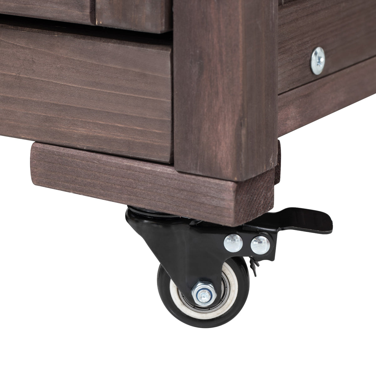 Anthony & Home Atelier Edition outdoor kitchen island with solid wood construction, designed for Kamado grills.
