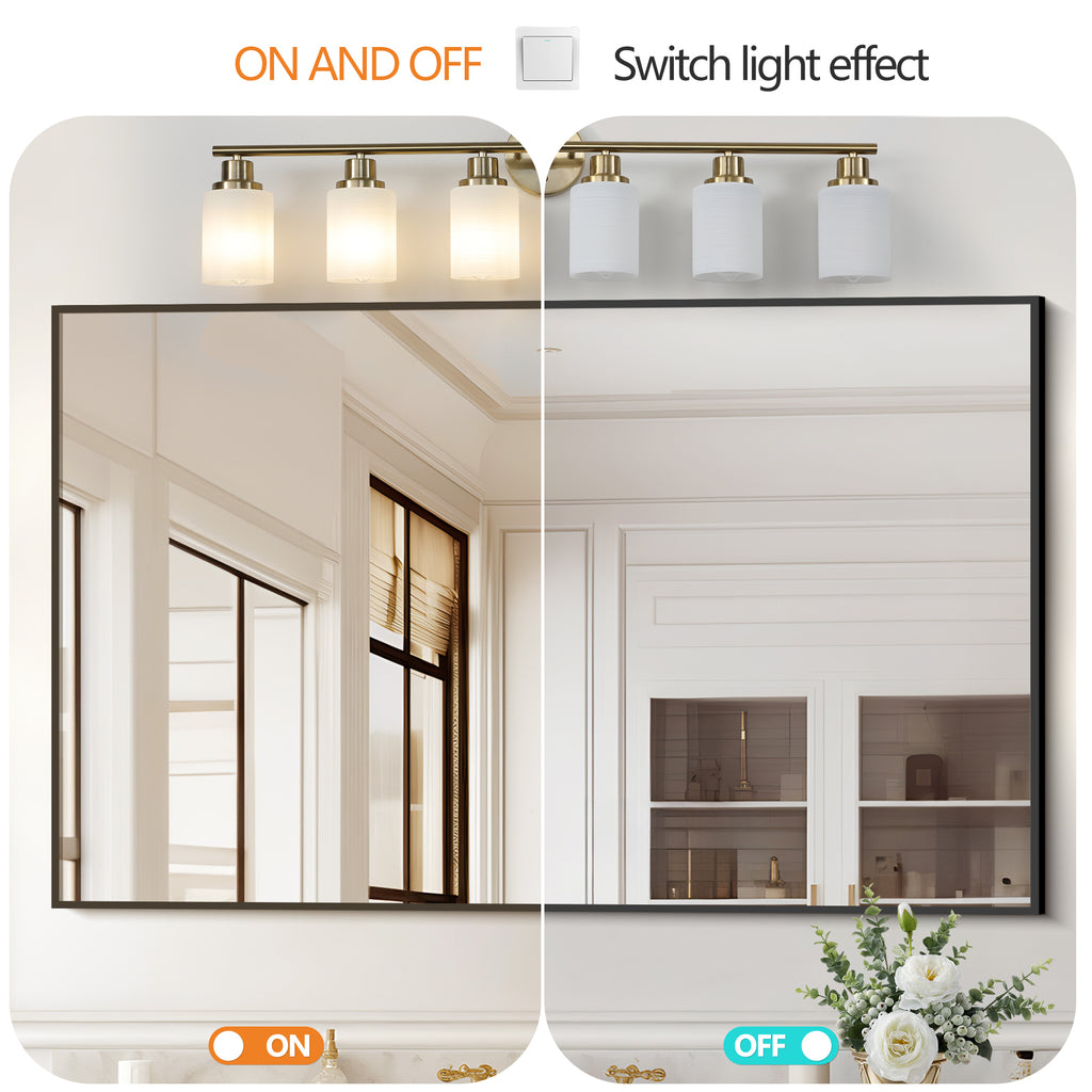 Anthony & Home Atelier Gold Finish Six-Light Vanity Wall Sconce with elegant gold-toned metal and six candle-style light fixtures.