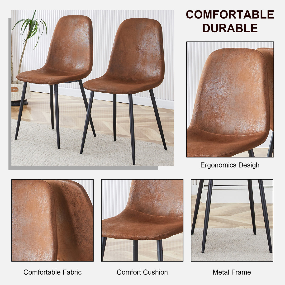 Modern medieval dining set by Anthony & Home with tech fabric, includes table and matching chairs, stylish and durable for dining room.