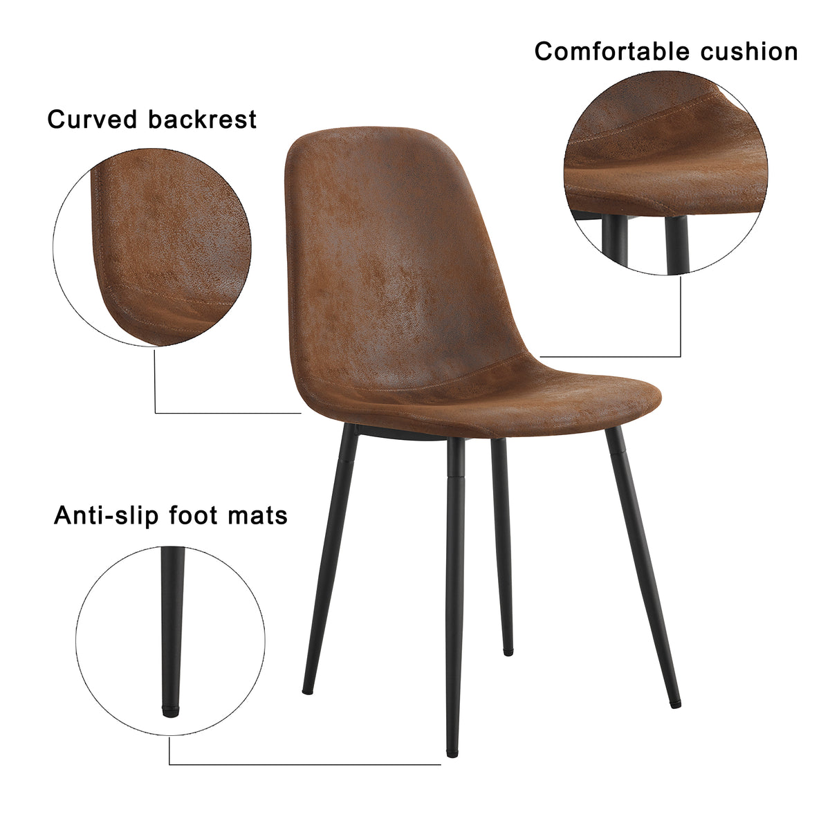 Modern medieval dining set by Anthony & Home featuring tech fabric upholstery and elegant wooden table and chairs.