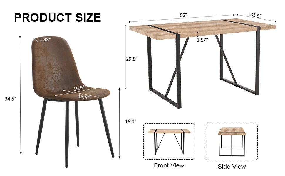 Modern medieval dining set by Anthony & Home featuring tech fabric upholstery and a stylish table with matching chairs.