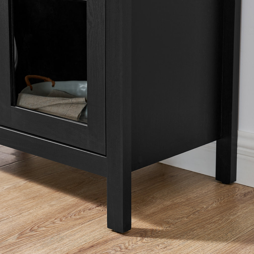Modern retro storage cabinet by Anthony & Home with integrated lamp, featuring sleek design and ample storage space.