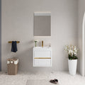 Anthony & Home Atelier stone resin wall-mounted vanity with integrated sink and soft-close drawers, showcasing modern bathroom design.