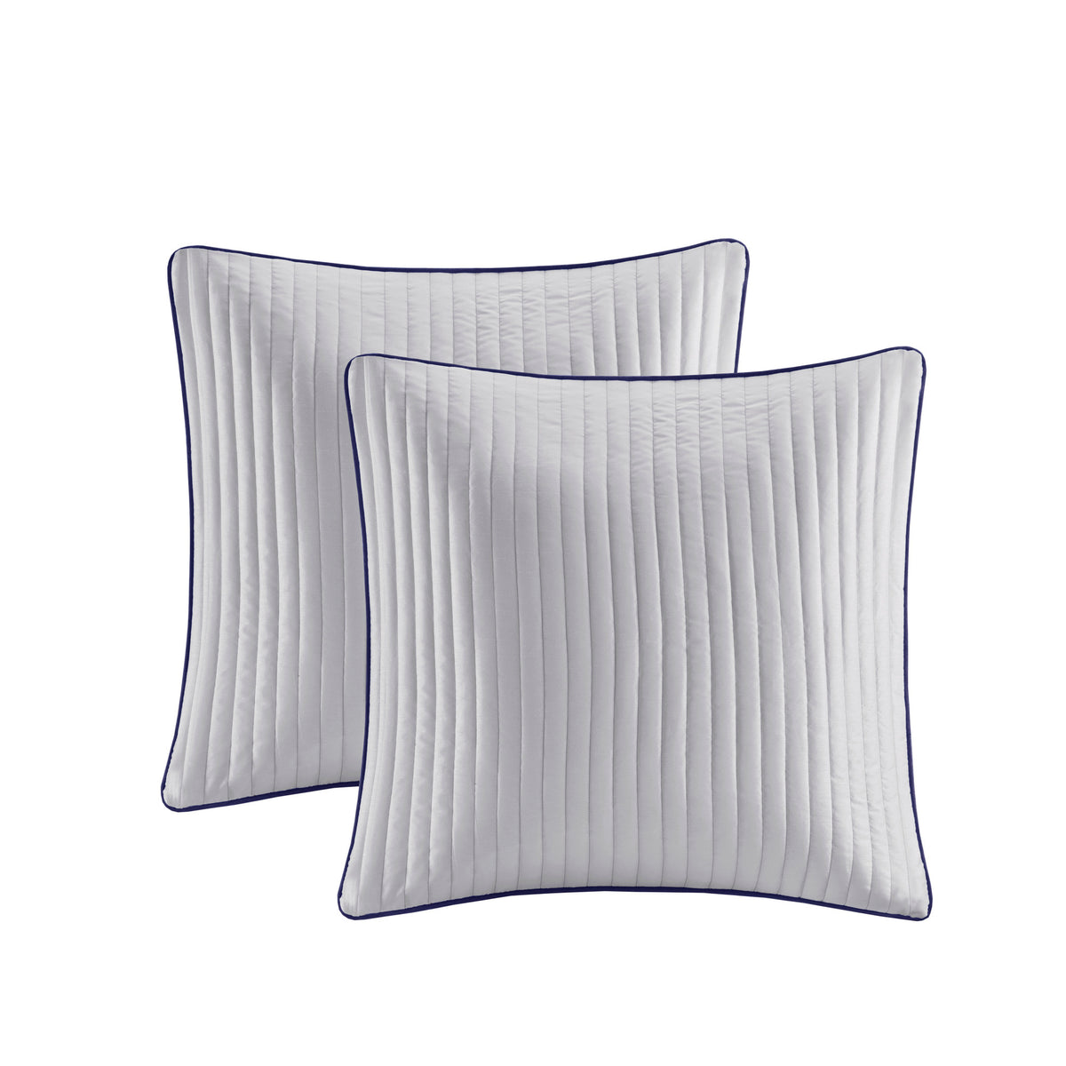 Anthony & Home Aubrey Jacquard Navy King Comforter Set with intricate woven patterns and plush fabric for cozy bedding.