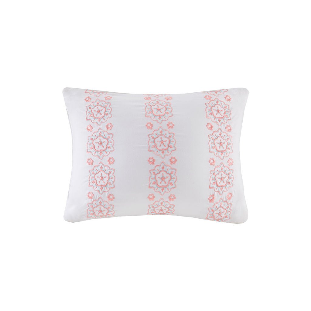 Anthony & Home Boho Luxe Coral Medallion comforter set featuring intricate medallion patterns in vibrant coral tones.