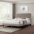 Anthony & Home Boucle Queen Platform Bed Frame in limited edition with plush boucle fabric and sturdy wooden legs.