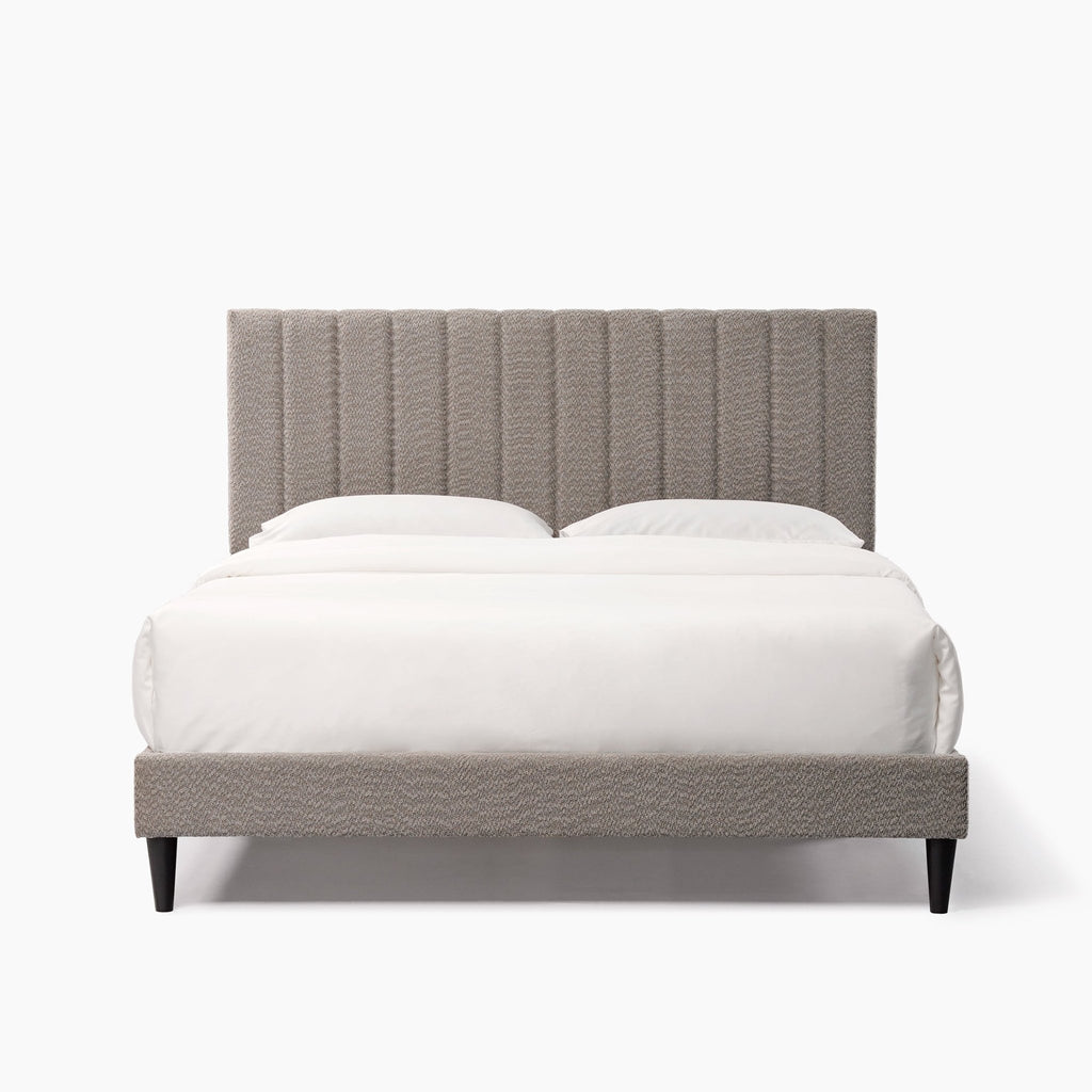 Anthony & Home Boucle Queen Platform Bed Frame in limited edition with tufted headboard and sleek design.