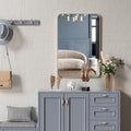 Brushed aluminum bathroom mirror 24x36 inches from Anthony & Home collection, featuring a sleek, modern design with a reflective surface.