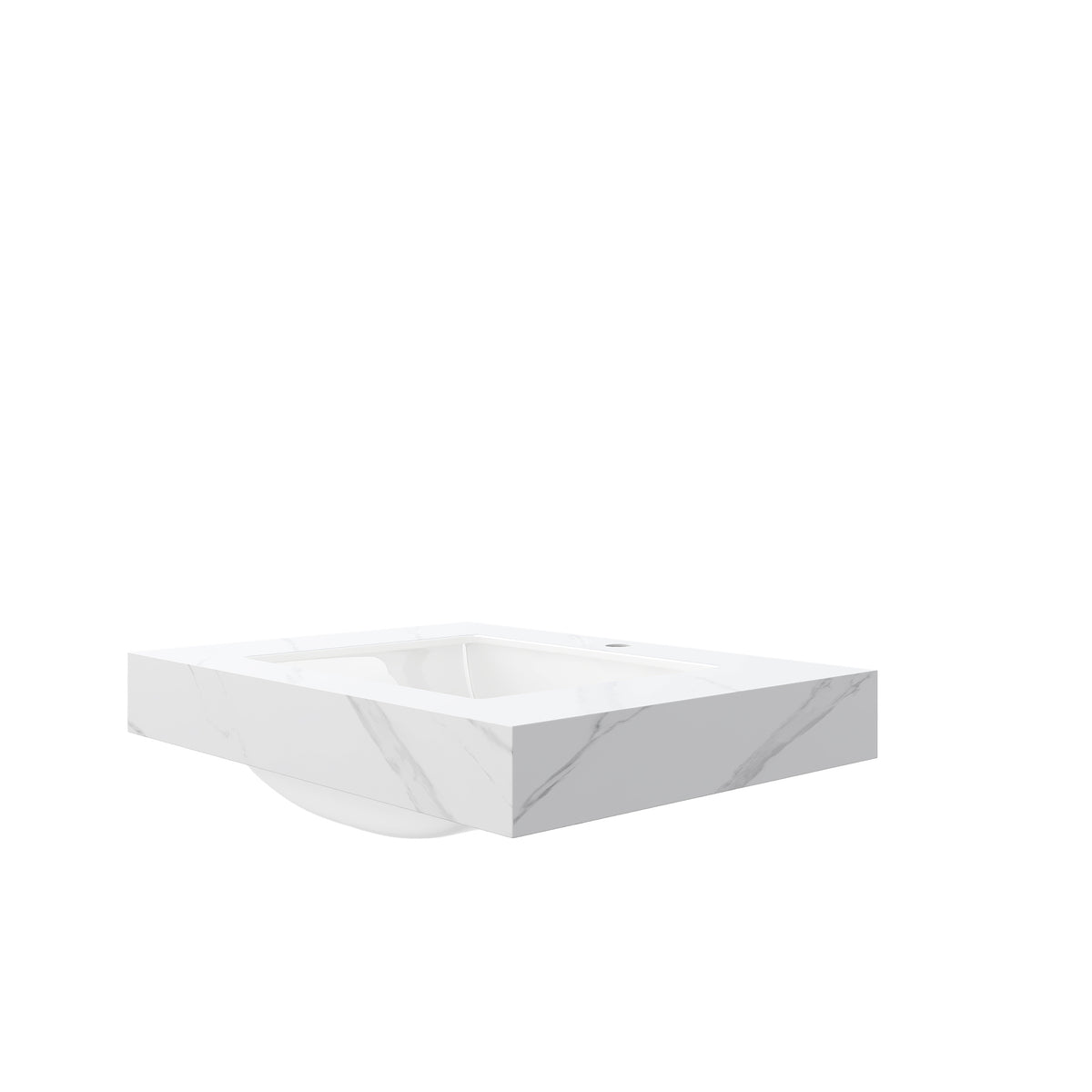Carrara White Sintered Stone Studio Countertop by Anthony & Home with smooth, polished surface and elegant white veining.