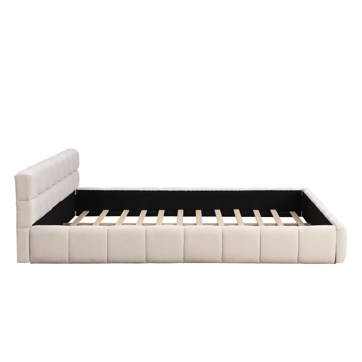 Chenille king bed with checkerboard design from Anthony & Home's collection, featuring plush textured bedding and stylish pattern.