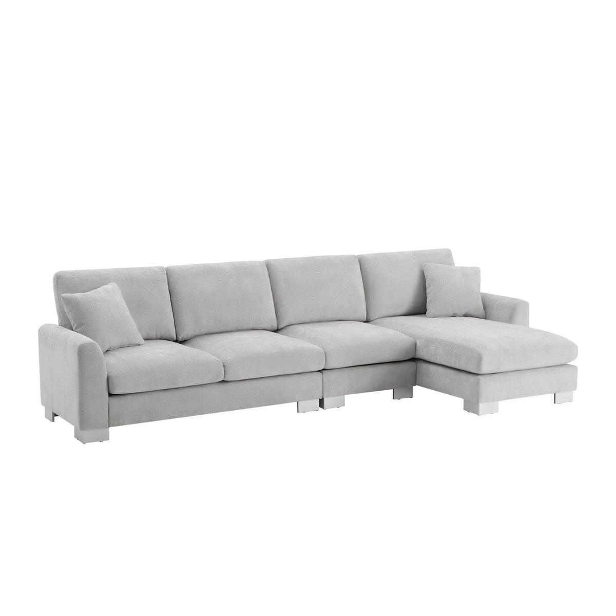 Anthony & Home Chenille L-Shaped Sectional Sofa Atelier Edition with plush upholstery and modern design in a cozy living room setting.