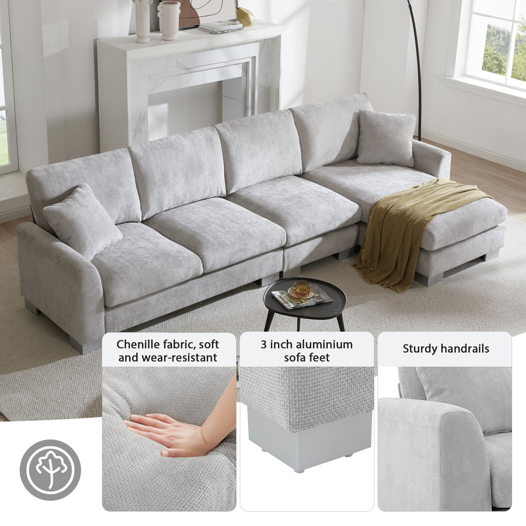 Anthony & Home Chenille L-Shaped Sectional Sofa from the Atelier Edition, featuring plush chenille fabric and modern design.