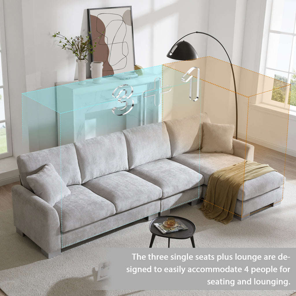 Anthony & Home Chenille L-Shaped Sectional Sofa from the Atelier Edition, featuring plush chenille upholstery and modern design.
