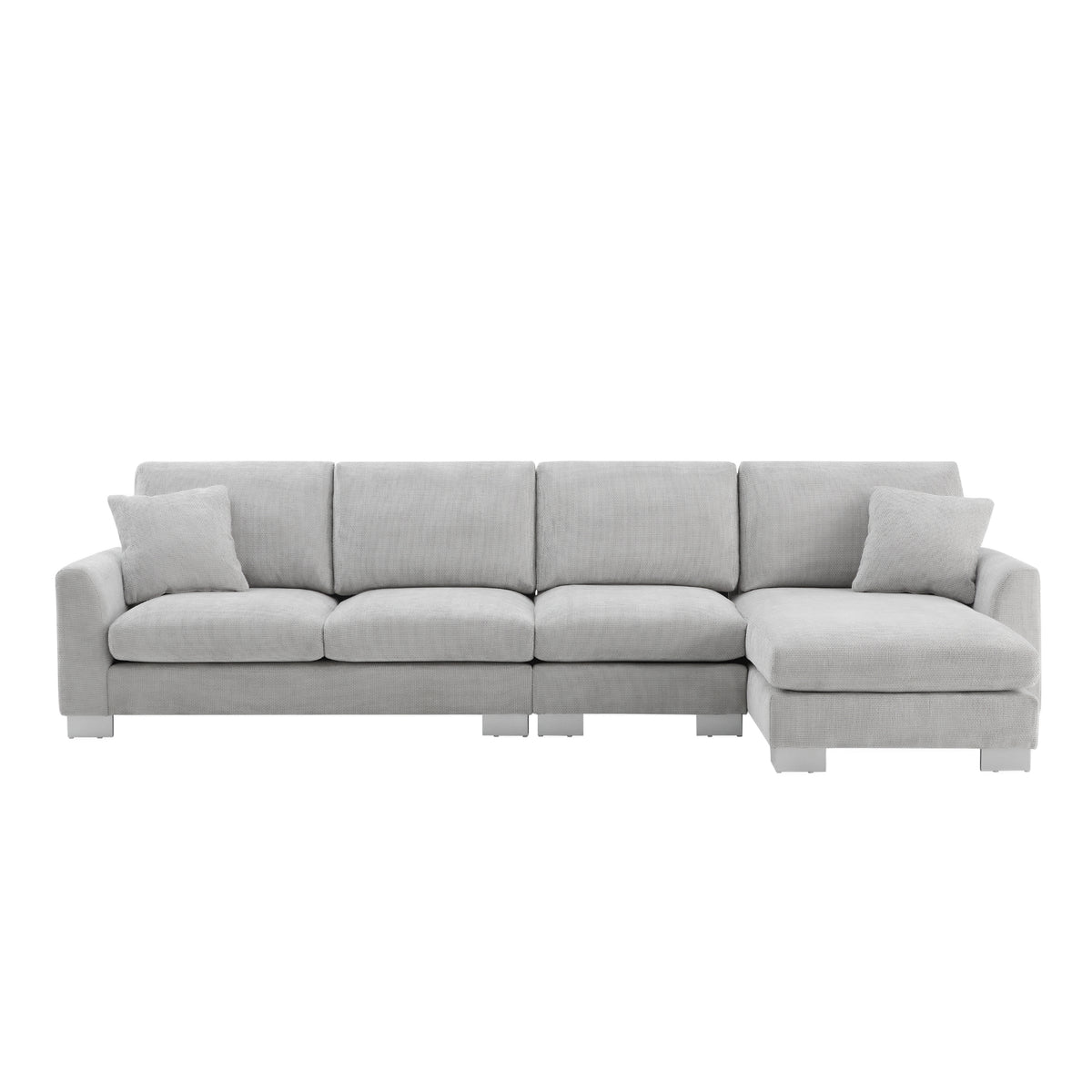 Anthony & Home Chenille L-Shaped Sectional Sofa from the Atelier Edition, featuring plush chenille upholstery and modern design.