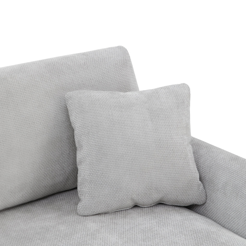 Anthony & Home Chenille L-Shaped Sectional Sofa Atelier Edition with plush upholstery and modern design in a bright living room setting.