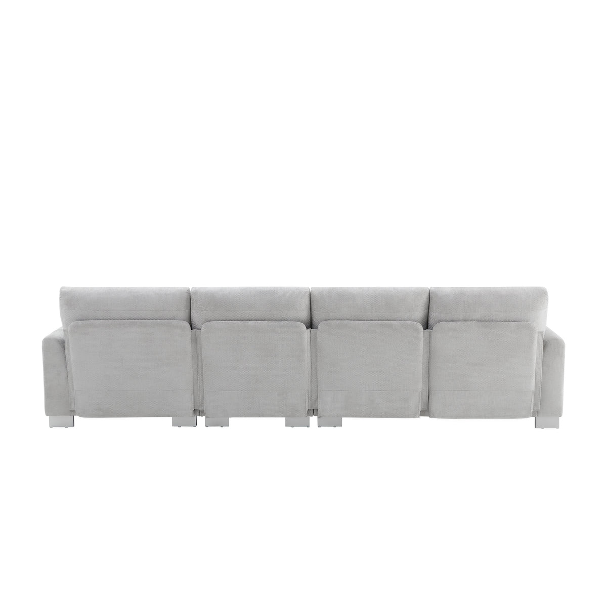Anthony & Home Chenille L-Shaped Sectional Sofa from the Atelier Edition with plush chenille fabric and modern design.
