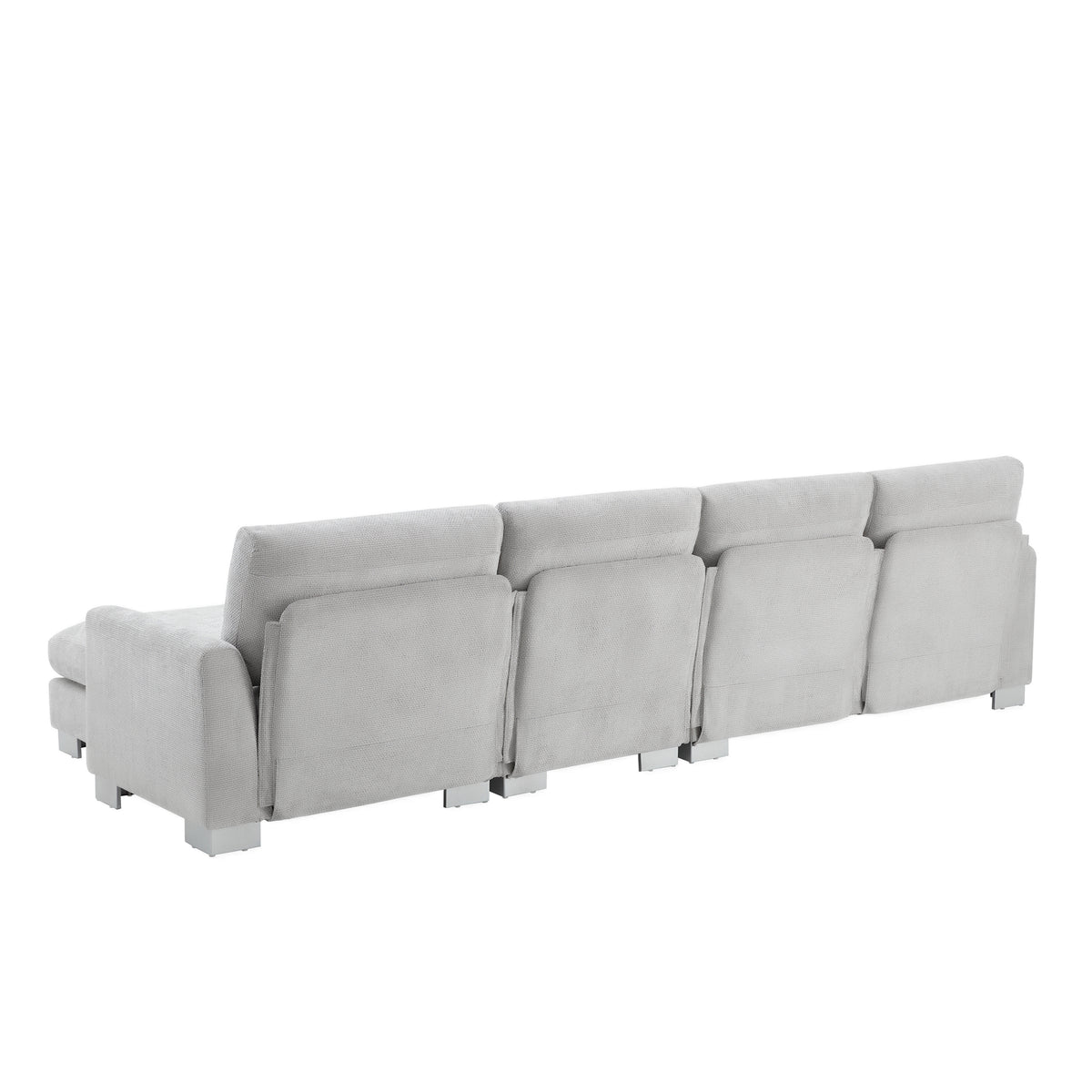 Anthony & Home Chenille L-Shaped Sectional Sofa from the Atelier Edition, showing plush, soft fabric with modern design and spacious seating.